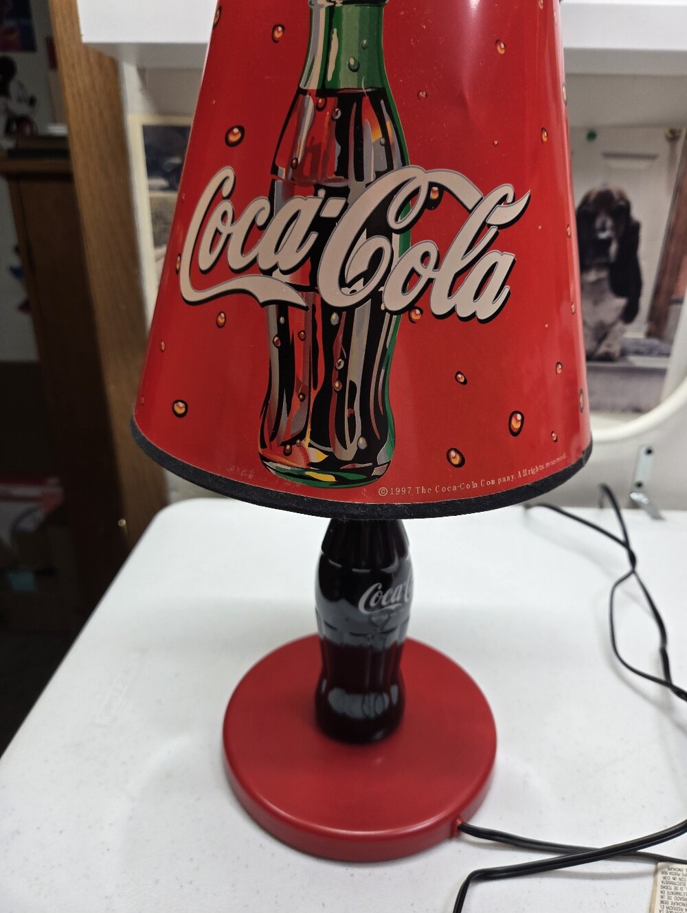 Vintage Coca Cola "17in Tall Desk Lamp 1998 New In Box. Hard To Find This Nice